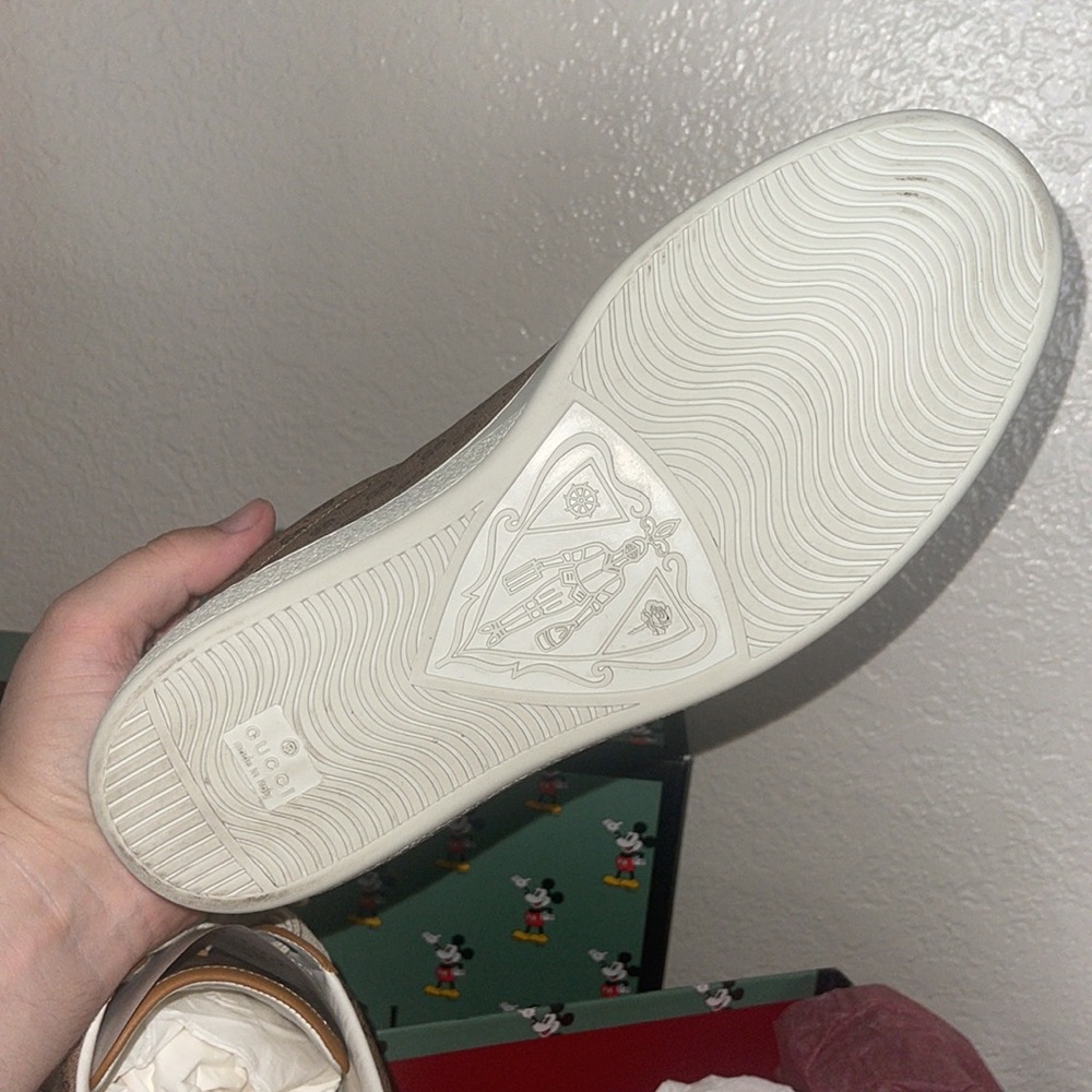 Authentic Gucci x Disney ace Mickey Mouse sneakers in a 10G supreme canvas GG - Picture 12 of 16